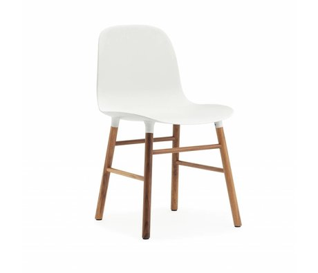 Normann Copenhagen forme de chaise bois plastique blanc brun 48x52x80cm