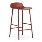 Normann Copenhagen Bar chair shape red plastic steel 44x44x87cm
