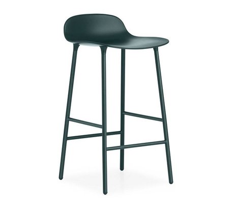 Normann Copenhagen acciaio 44x44x87cm plastica verde forma sgabello