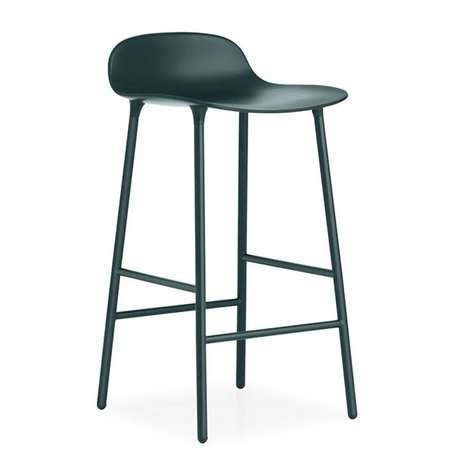 Normann Copenhagen Barstuhl Form grün Kunststoff Stahl 44x44x87cm