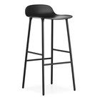 Normann Copenhagen acciaio 44x44x87cm plastica nera forma Sgabello