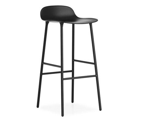 Normann Copenhagen acciaio 44x44x87cm plastica nera forma Sgabello