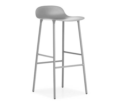 Normann Copenhagen 44x44x87cm de acero de plástico gris forma de las heces