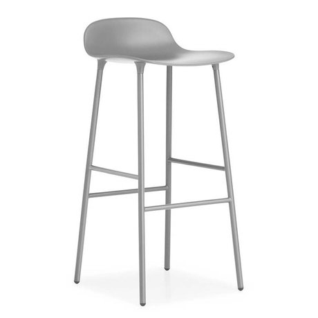 Normann Copenhagen Barstuhl Form grau Kunststoff Stahl 44x44x87cm