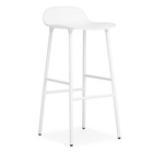 Normann Copenhagen Barstuhl Form weiß Kunststoff Stahl 44x44x87cm