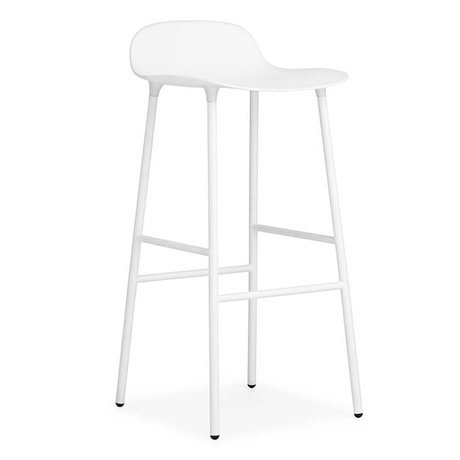 Normann Copenhagen Afføringsform hvid plast 44x44x87cm stål