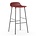 Normann Copenhagen Bar chair shape red plastic chrome 53x45x87cm