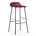 Normann Copenhagen forma sgabello rosso di plastica cromata 53x45x87cm