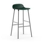 Normann Copenhagen Bar chair shape green plastic chrome 53x45x87cm