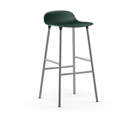 Normann Copenhagen forma sgabello cromo verde plastica 53x45x87cm