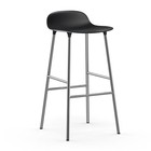 Normann Copenhagen Afføringsform sort chrom plast 53x45x87cm