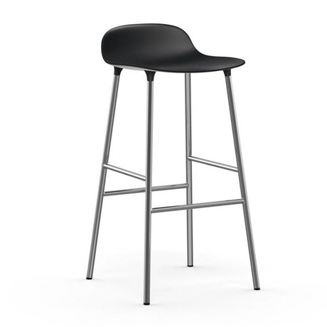 Normann Copenhagen forma de las heces de cromo negro 53x45x87cm plástico