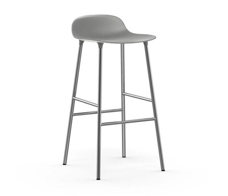 Normann Copenhagen Afføringsform grå plast 53x45x87cm chrom