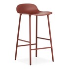 Normann Copenhagen Bar chair shape red plastic steel 42,5x42,5x77cm