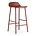 Normann Copenhagen Bar chair shape red plastic steel 42,5x42,5x77cm
