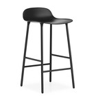 Normann Copenhagen Bar chair shape black plastic steel 42,5x42,5x77cm