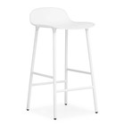 Normann Copenhagen Bar chair shape white plastic steel 42,5x42,5x77cm