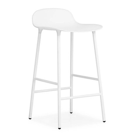 Normann Copenhagen Barstuhl Form weiß Kunststoff Stahl 42,5x42,5x77cm