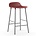 Normann Copenhagen Bar chair shape red plastic chrome 43x42,5x77cm
