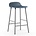 Normann Copenhagen Bar chair shape blue plastic chrome 43x42,5x77cm