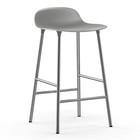 Normann Copenhagen Bar chair shape gray plastic chrome 43x42,5x77cm
