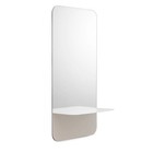 Normann Copenhagen Miroirs Horizon acier en verre blanc plaque verticale 40x80cm