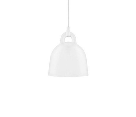 Normann Copenhagen aluminio Lámpara colgante Bell-blanco XS Ø22x23cm