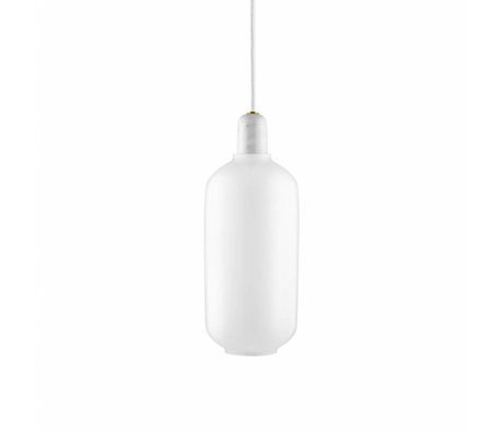 Normann Copenhagen Hängelampe Amp white glass marble L Ø11,2x26cm