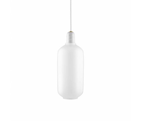 Normann Copenhagen Lámpara colgante de cristal amplificador de mármol blanco de L Ø11,2x26cm