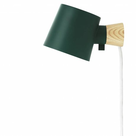 Normann Copenhagen Applique montée en acier bois vert 17xØ10x9,7cm