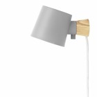 Normann Copenhagen Wandlampe Rise gris acero 17xØ10x9,7cm madera