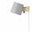 Normann Copenhagen Wandlampe Lève-bois gris acier 17xØ10x9,7cm