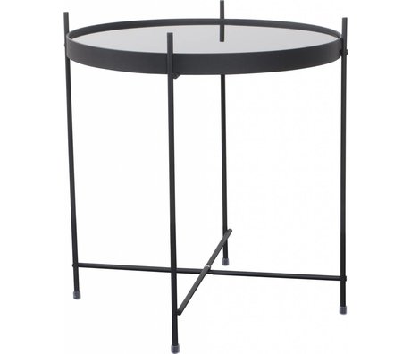 Zuiver Table "Amor" af metal, sort, Ø43x45cm
