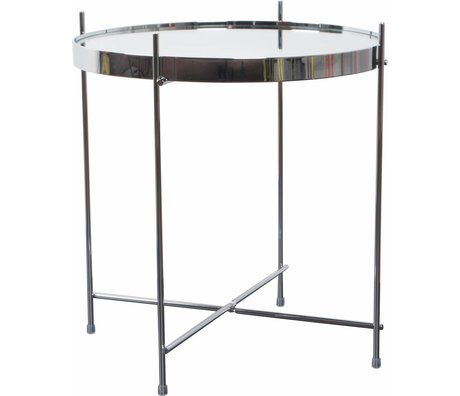 Zuiver Table "Amor" af metal, sølv, Ø43x45cm