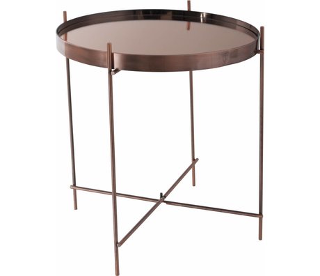 Zuiver Table "Amor" af metal, kobber, Ø43x45cm