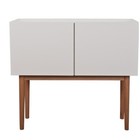 Zuiver Buffet HAUTE EN BOIS 2DO MDF / Chêne, blanc marron / naturel, 90x40x80cm