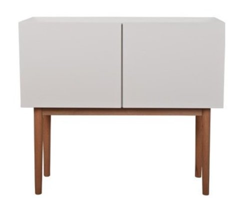 Zuiver Buffet HAUTE EN BOIS 2DO MDF / Chêne, blanc marron / naturel, 90x40x80cm