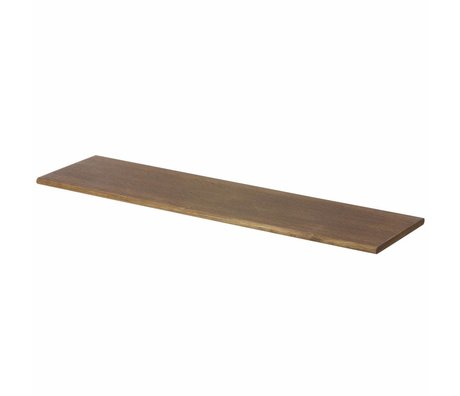 Ferm Living Wall shelf brown with black hooks 85x24.5x24.5cm