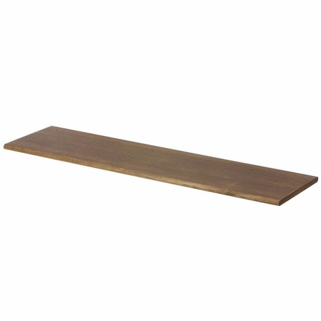 Ferm Living Wall shelf brown with black hooks 85x24.5x24.5cm