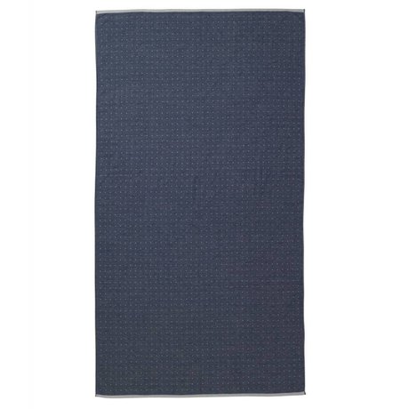 Ferm Living Håndklæde Sento blå økologisk bomuld 100x180cm