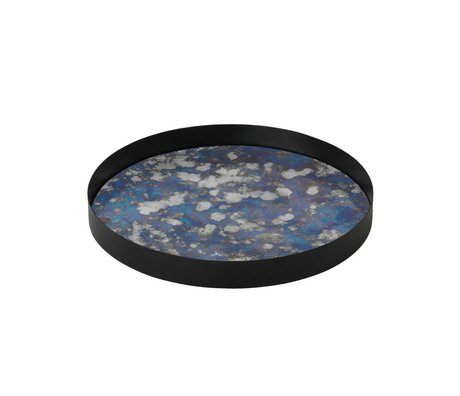 Ferm Living Junto bandeja azul metálico vidrio de color L Ø30x3,2cm
