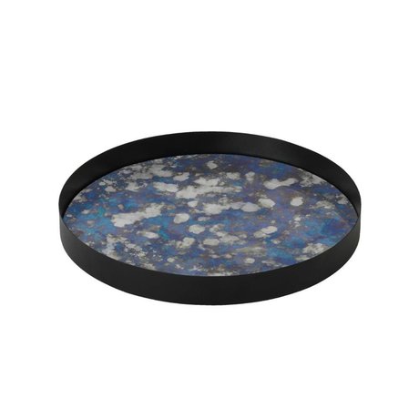 Ferm Living Junto bandeja azul metálico vidrio de color L Ø30x3,2cm