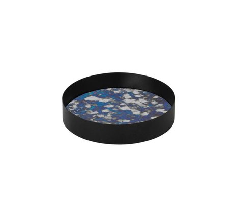 Ferm Living Koblet bakke blå glas Metallrahme S Ø16x3,2cm