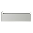 Ferm Living fábrica de cajas de metal gris brillante S 45x14,5x17cm
