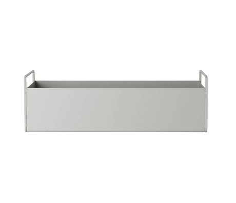 Ferm Living Box Pflanze helles grau metall S 45x14,5x17cm