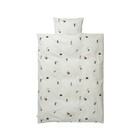 Ferm Living Baby sengetøj Party sæt hvid økologisk bomuld 70x100cm herunder pudebetræk 46x40cm