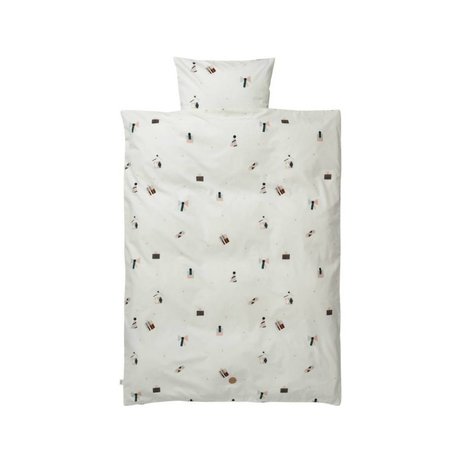 Ferm Living Bambino Partito Federa bianco 70x100cm cotone organico compreso federa 46x40cm