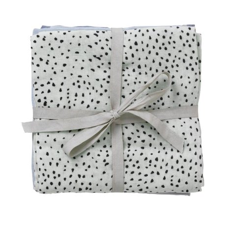 Ferm Living Hydrophilic Muslin Dot Set of 3 dot mint organic cotton 70x70cm