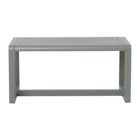 Ferm Living Bank Lille Arkitekt grå Eschenfurnierench 62x30x30cm