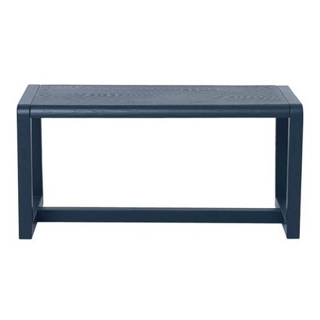 Ferm Living Banco Poco Arquitecto ceniza azul oscuro chapa 62x30x30cm